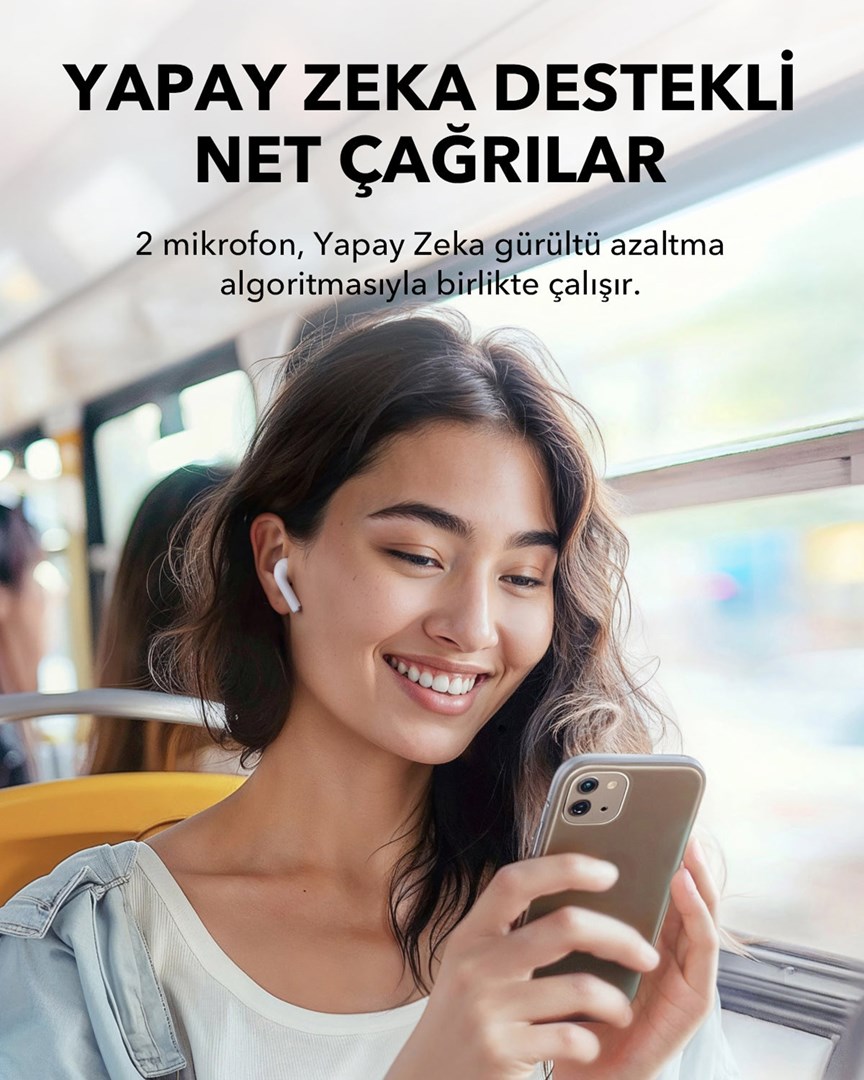 Kufje Anker Soundcore K20i, me kabllo, e bardhë