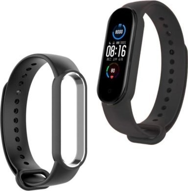 Rrip silikoni për byzylyk Xiaomi Mi Band 7, i zi