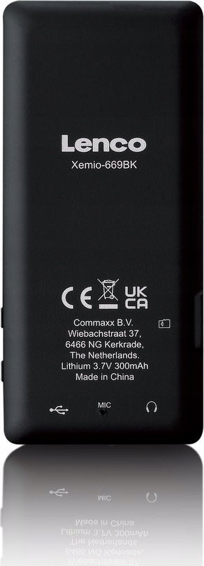 MP4 player Lenco Xemio-669BK, ekran i madh, 8GB, gri