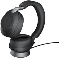 Kufje Jabra Evolve2 85 MS Stereo, USB, Active Noise Cancellation, me charging stand, të zeza