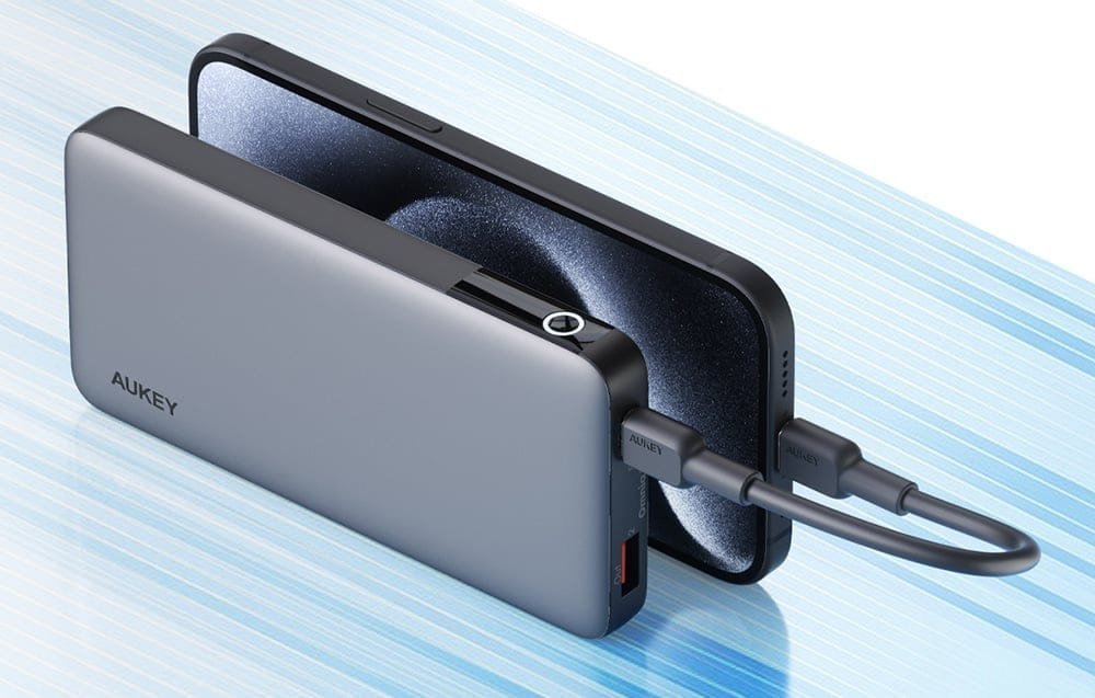 Надворешна батерија Aukey PB-Y42, 20000mAh, 30W PD, темно сива