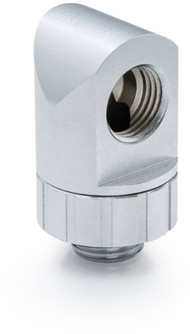 Zgjatim 90 gradë për ftohje me ujë Bitspower Artemis Rotary, Sandblast Silver