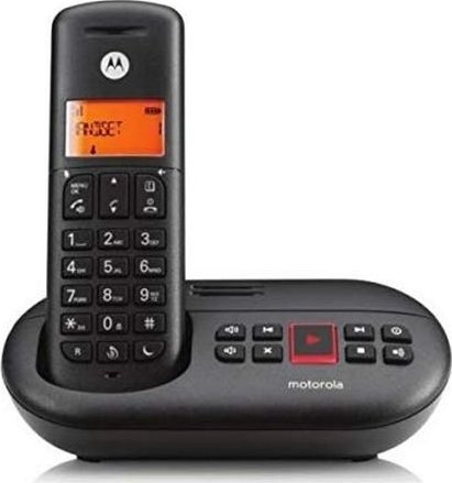 Receptor telefoni DECT Motorola E211, ekran LCD, integrim me sekretari telefoni, i zi