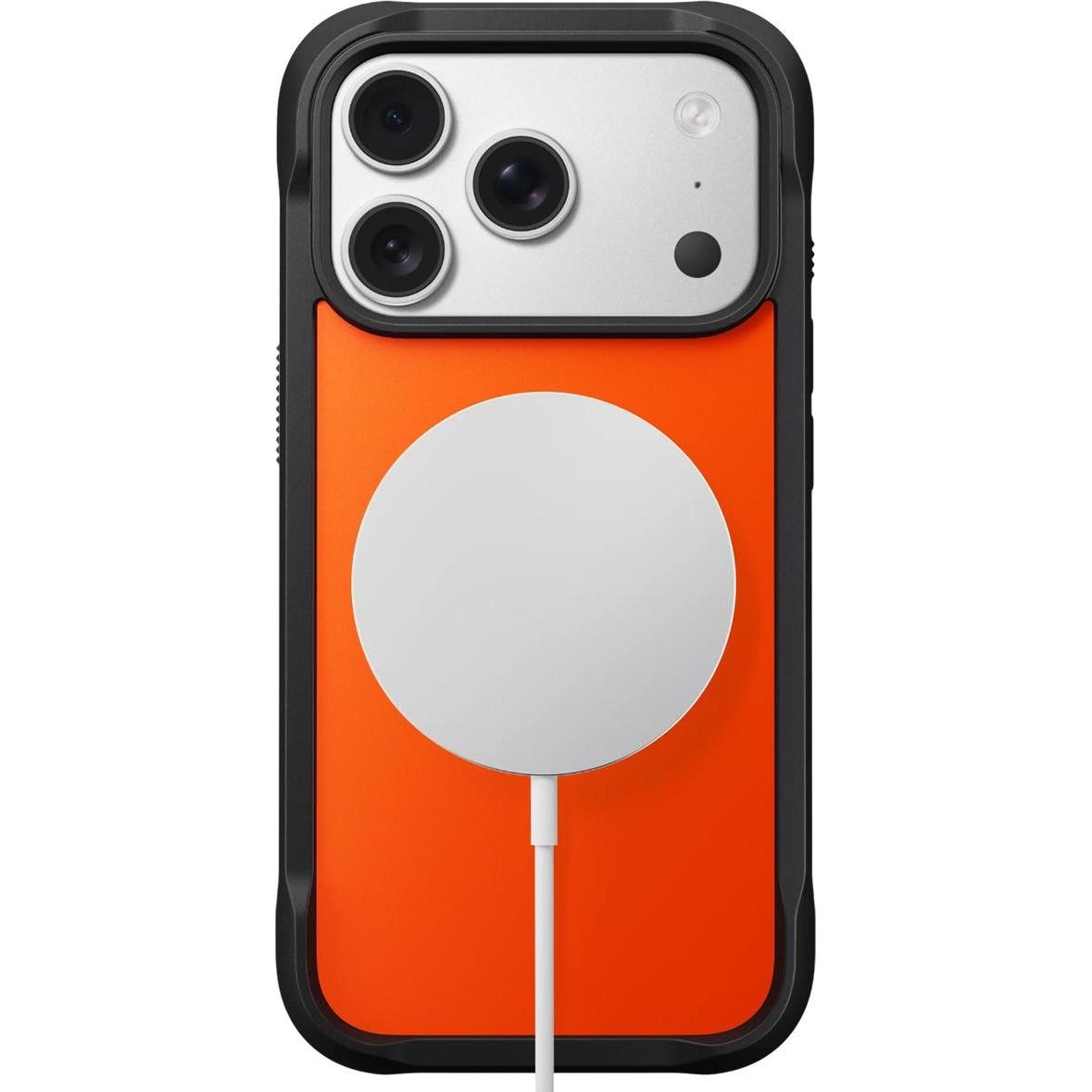 Mbrojtëse telefoni Nomad Rugged Case, për iPhone 17 Pro, MagSafe, portokalli