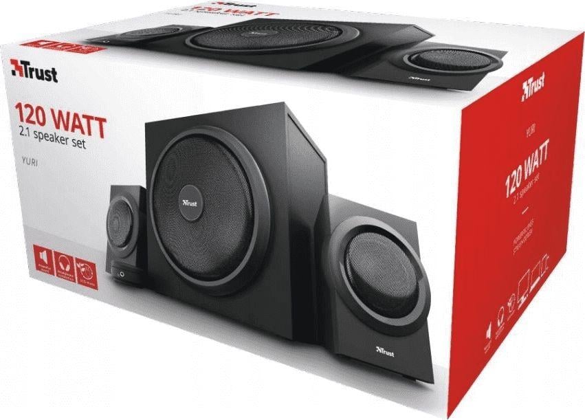 Altoparlantë Trust Yuri, 2.1 kanale, 60W RMS, i zi