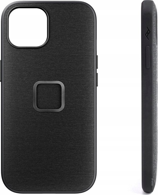 Kuti mbrojtëse Peak Design Everyday Fabric për iPhone 15, SlimLink magnetik, përputhshme me MagSafe, gri charcoal