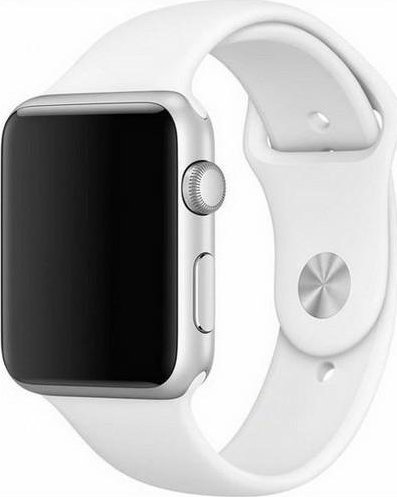 Rrip dore Mercury Silicone për Apple Watch 38/40/41 mm, silikon, i bardhë