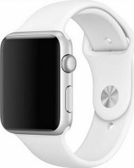 Rrip dore Mercury Silicone për Apple Watch 38/40/41 mm, silikon, i bardhë