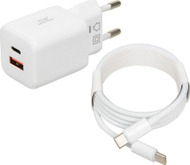 Полнач за мрежа IBOX ILUC42W, 33W, GaN PD QC 3.0, бел