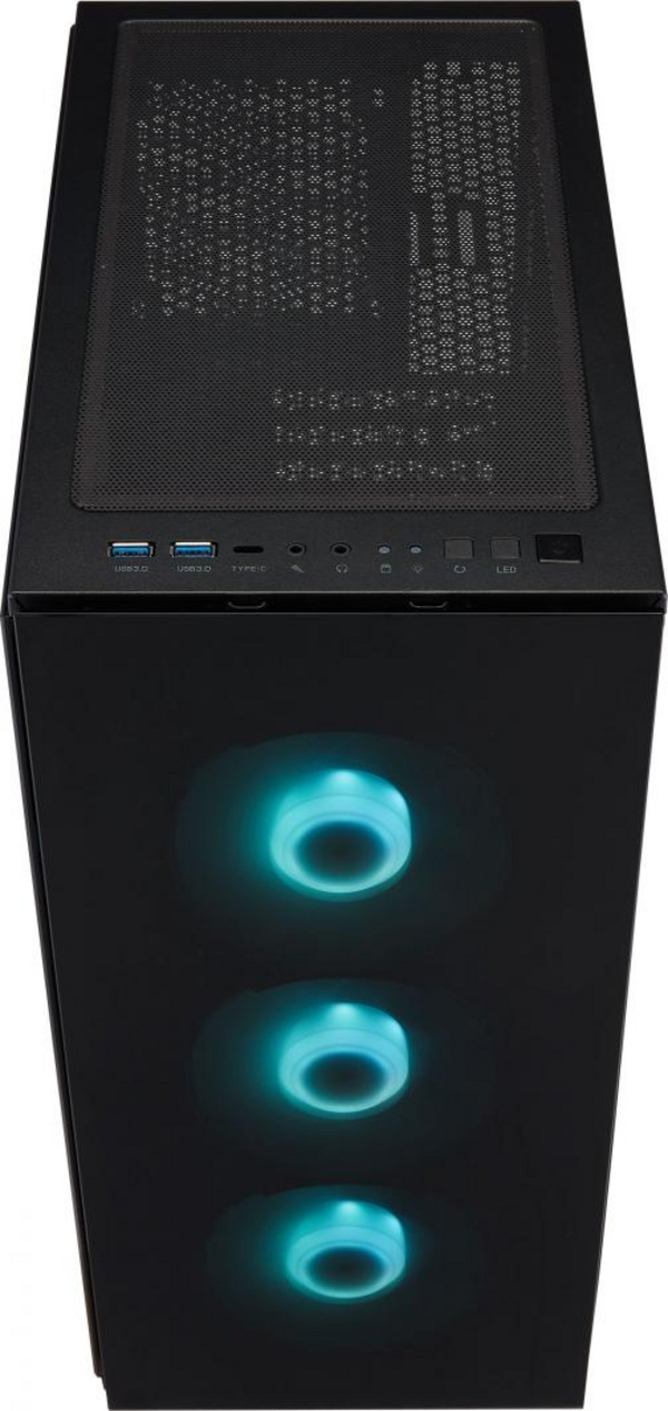 Kasë për kompjuter FSP / Fortron CMT340 Plus ARGB, e zezë / transparente