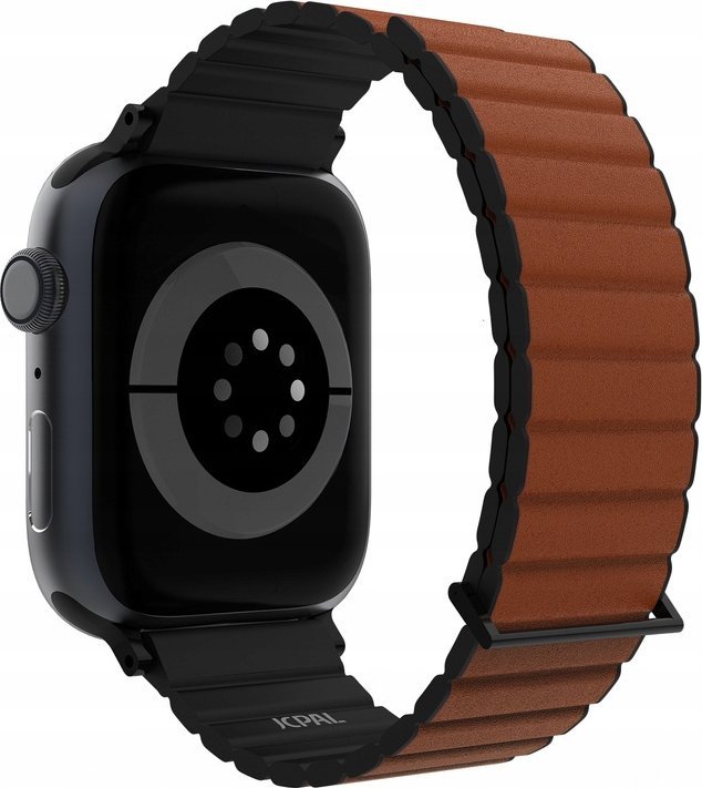 Rrip JCPal FlexDuo për Apple Watch 38/40/41mm, magnetik, TPU PU, i zi kafe