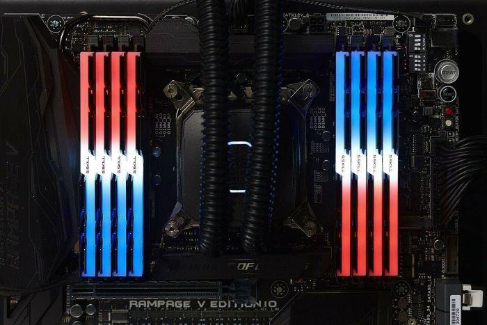Memorie G.Skill Trident Z RGB, DDR4, 64 GB, 3600 MHz, CL18, F4-3600C18Q-64GTZR