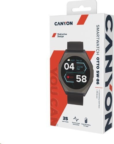 Orë inteligjente Canyon Otto SW-86, IPS, IP68, e zezë