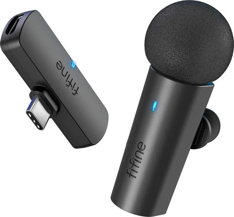 Mikrofon pa tela Fifine M6, 2.4 GHz, 50 Hz 15 kHz, i zi