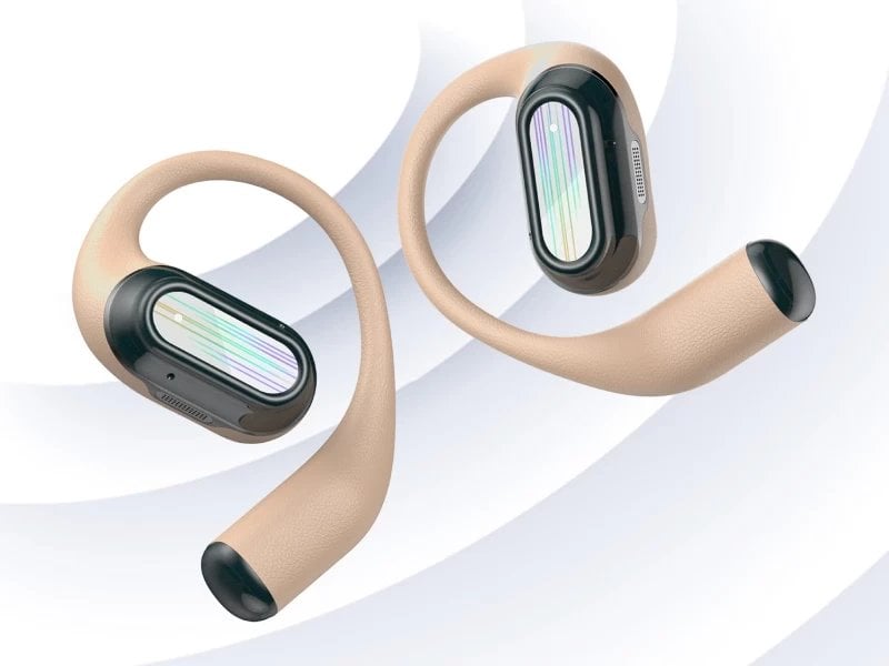 Kufje wireless Canyon OnFlow 12 OWS ENC, Bluetooth 5.4, USB C, beige