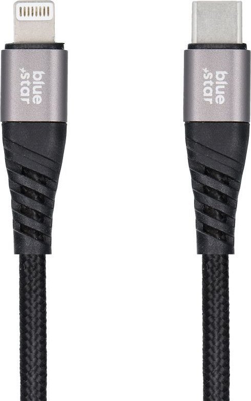 Kabllo USB Blue Star Premier USB C Lightning, 1.2m, 2.4A, gri