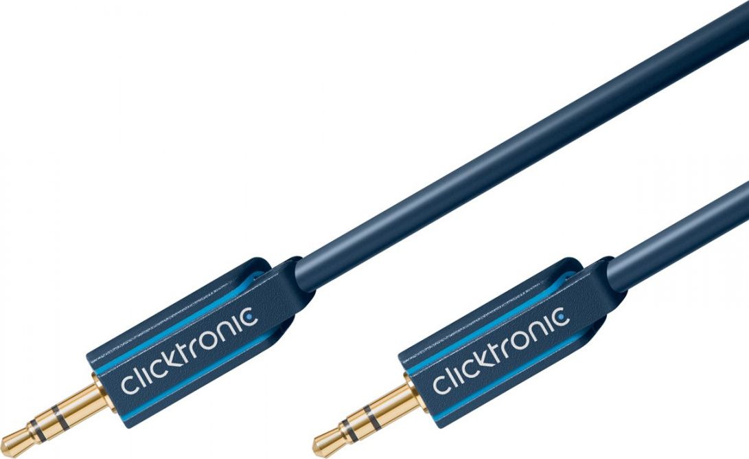 Kabllo audio ClickTronic Casual Series, 3.5mm në 3.5mm, 10m, blu
