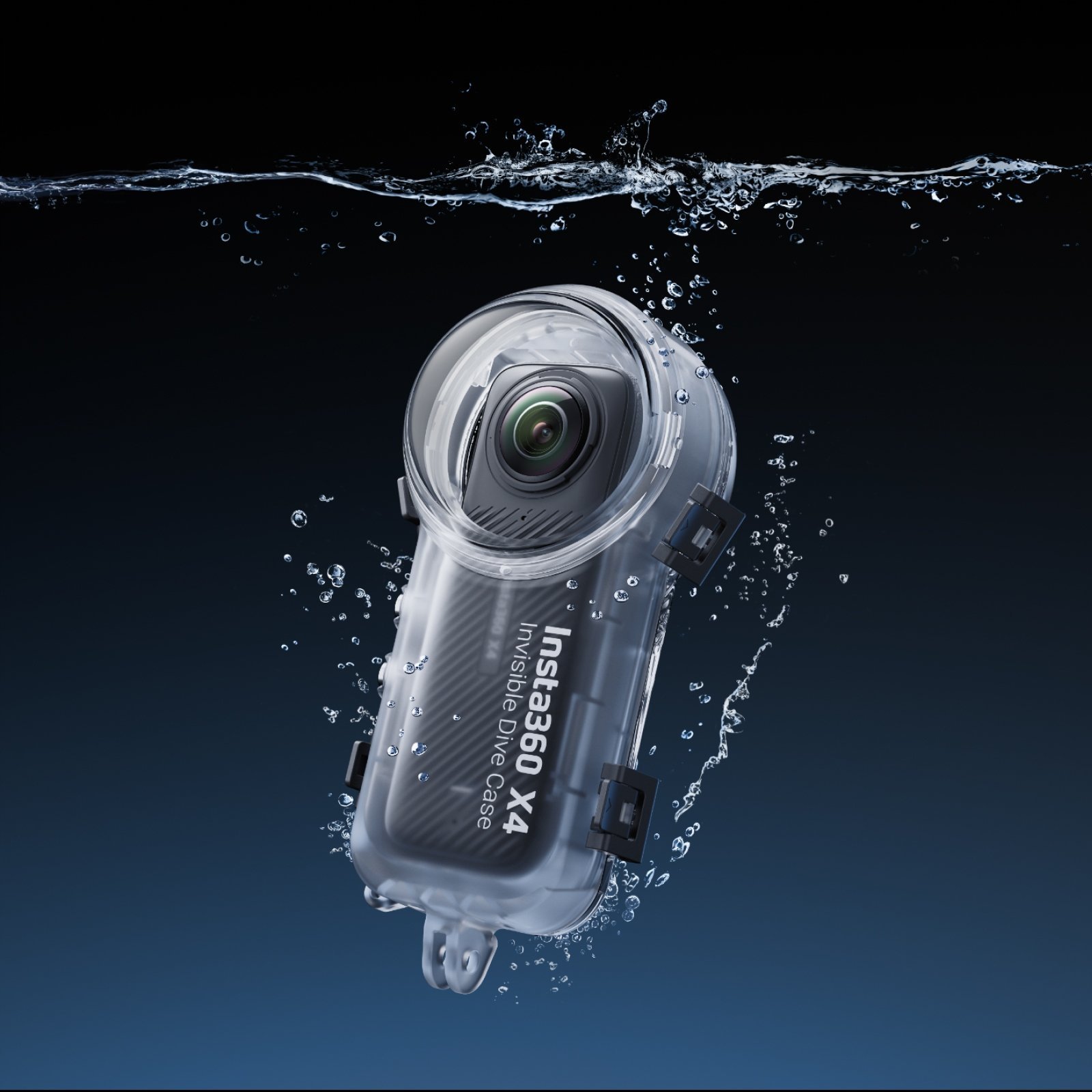 Kuti zhytjeje Insta360 X4 Invisible Dive Case, për kamera 360°, transparente