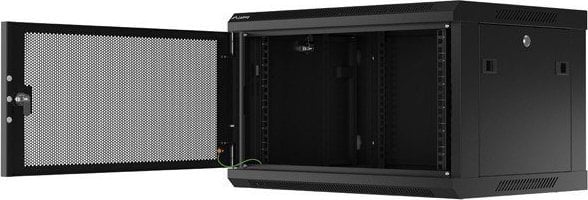 Dolap muri Lanberg WF01 19" 6U, 600x450mm, derë e perforuar, i zi