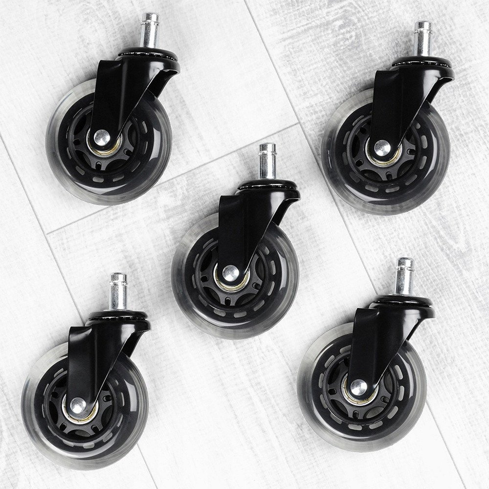 Set rrotash për karrige zyre General, 5 copë, gomë, lëvizje e qetë