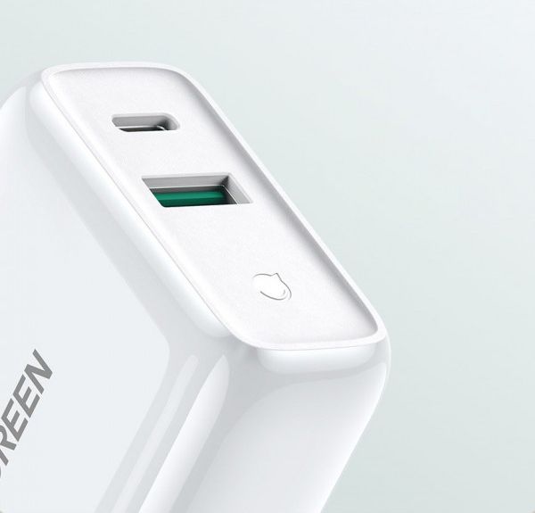 Karikues muri Ugreen 56562, 36W, 1x USB A 1x USB C, i bardhë