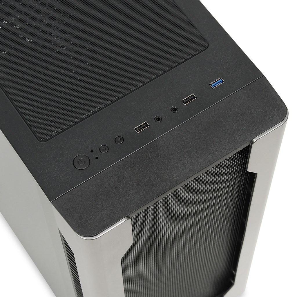Kullë kompjuteri iBOX Chiron ZH68, ATX, xham i temperuar, e zezë