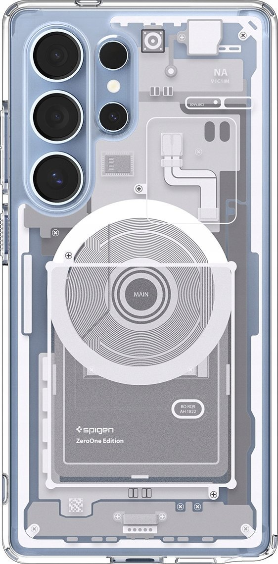 Mbrojtëse telefoni Spigen Ultra Hybrid MagSafe Zero One, për Samsung Galaxy S25 Ultra, transparente, e bardhë