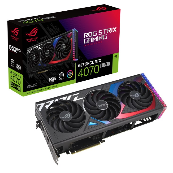 Kartë grafike ASUS ROG Gaming NVIDIA GeForce RTX 4070 SUPER, 12 GB GDDR6X