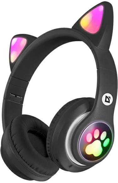 Kufje pa tela për fëmijë Defender FreeMotion B585, Bluetooth 5.3, me LED, të zeza
