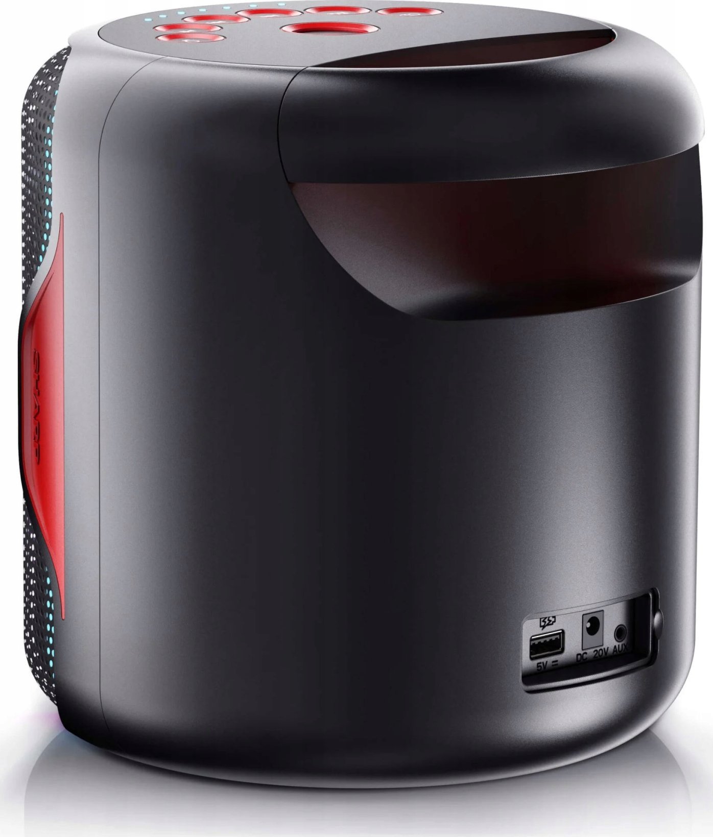Kuti zanore Sharp PS-921, 130W, Bluetooth, rezistent ndaj ujit, e zezë