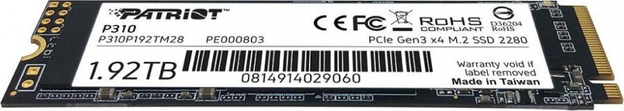 SSD Patriot P310, 1.92TB, M.2 2280, PCIe 3.0 x4 NVMe