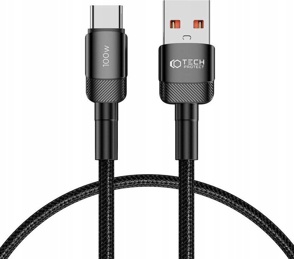 Kabllo karikimi Tech-Protect UltraBoost Evo, USB C, 50 cm, 100W, e zezë
