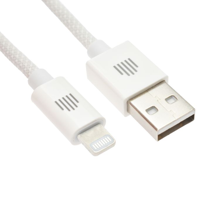Dviced Cable USB-A To Lightning Nylon Textile 1,25M, White