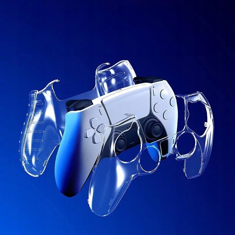 Mbrojtëse transparente për gamepad Sony PS5, kundër gërvishtjeve, plastike, transparente