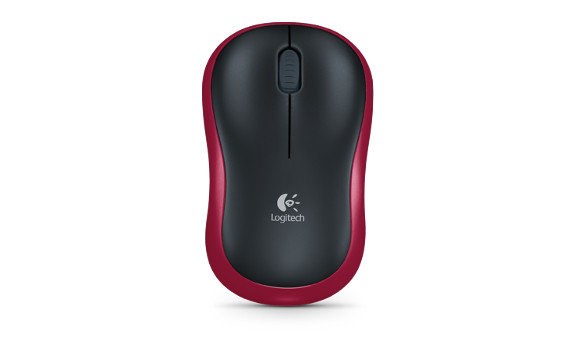 Maus Logitech M185R, RF Wireless, i kuq