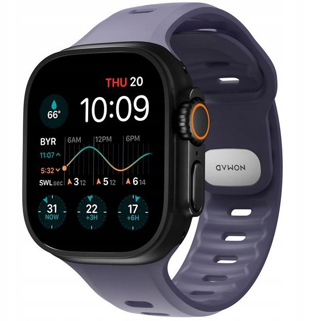 Rrip ore Nomad Tempo Band 49mm, fluoroelastomer FKM, për Apple Watch, lejla