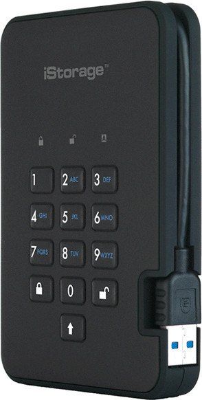 Disk i jashtëm iStorage diskAshur2, 500GB, AES 256 bit, i zi