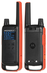 Radiolidhje walkie talkie Motorola TLKR T82, set 2 copë, rreze deri 10 km, portokalli