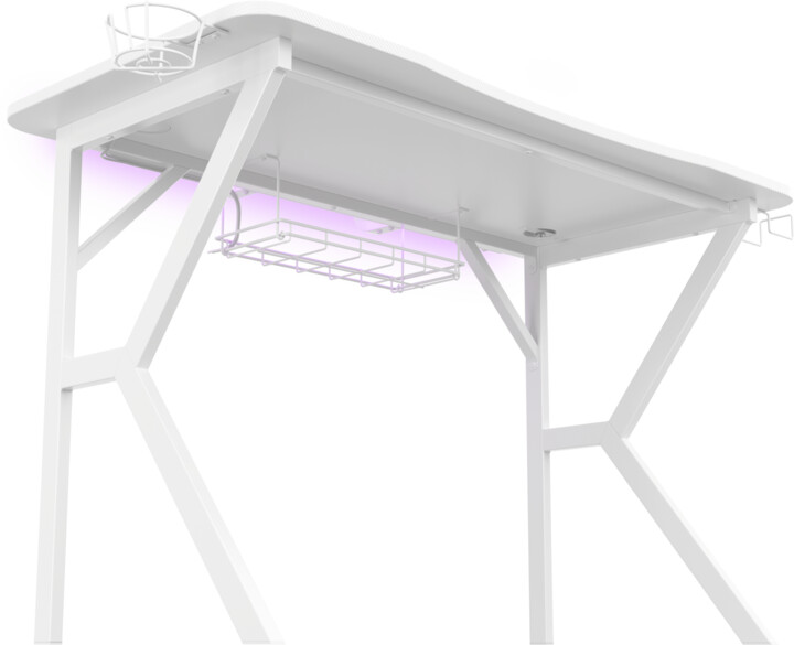 Tavolinë Genesis Holm 320, RGB LED, e bardhë