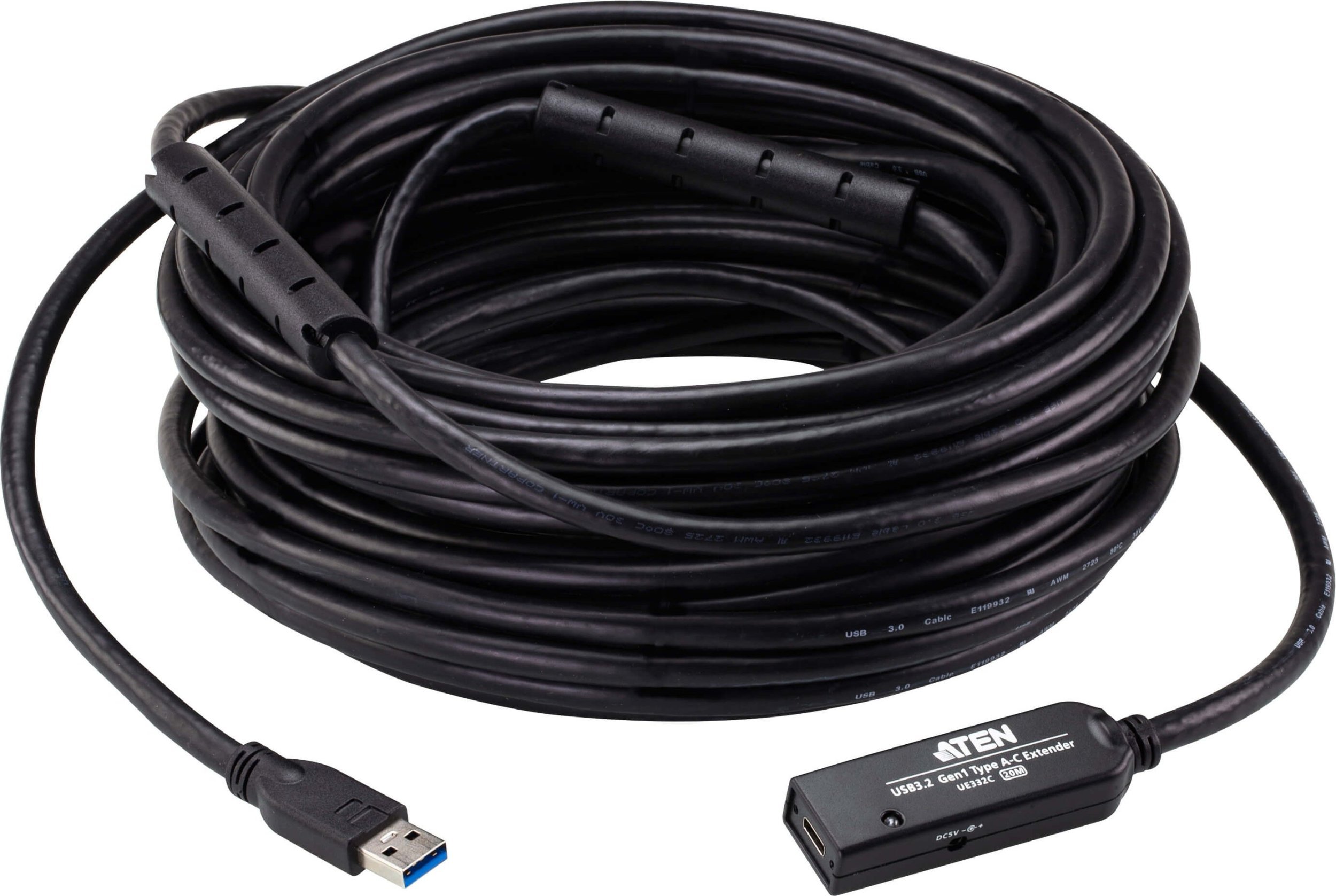 Kabllo zgjatuese USB ATEN UE332C, 20 m, USB 3.2 Gen 1, e zezë
