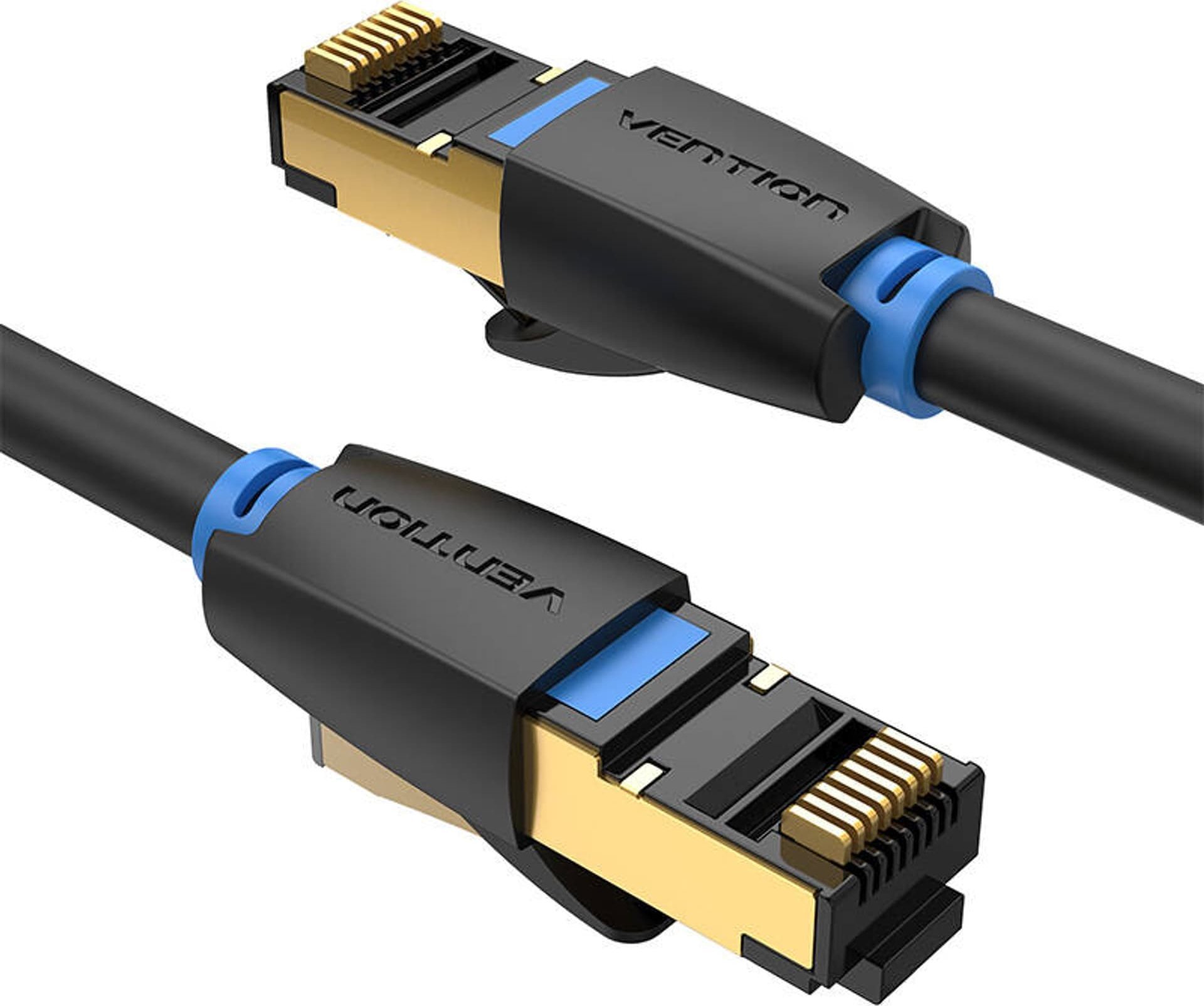 Kabllo rrjeti Vention CAT8 RJ45, 40Gbps, 2000MHz, e zezë
