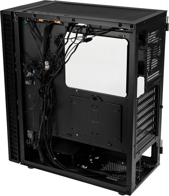 Kasë Kolink Observatory HF Glass ARGB, e zezë, Midi Tower