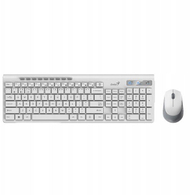 Set tastierë dhe maus Genius SlimStar 8230, wireless, 1200 DPI, i bardhë