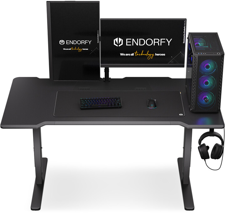 Tavolinë Endorfy Atlas L, e zezë