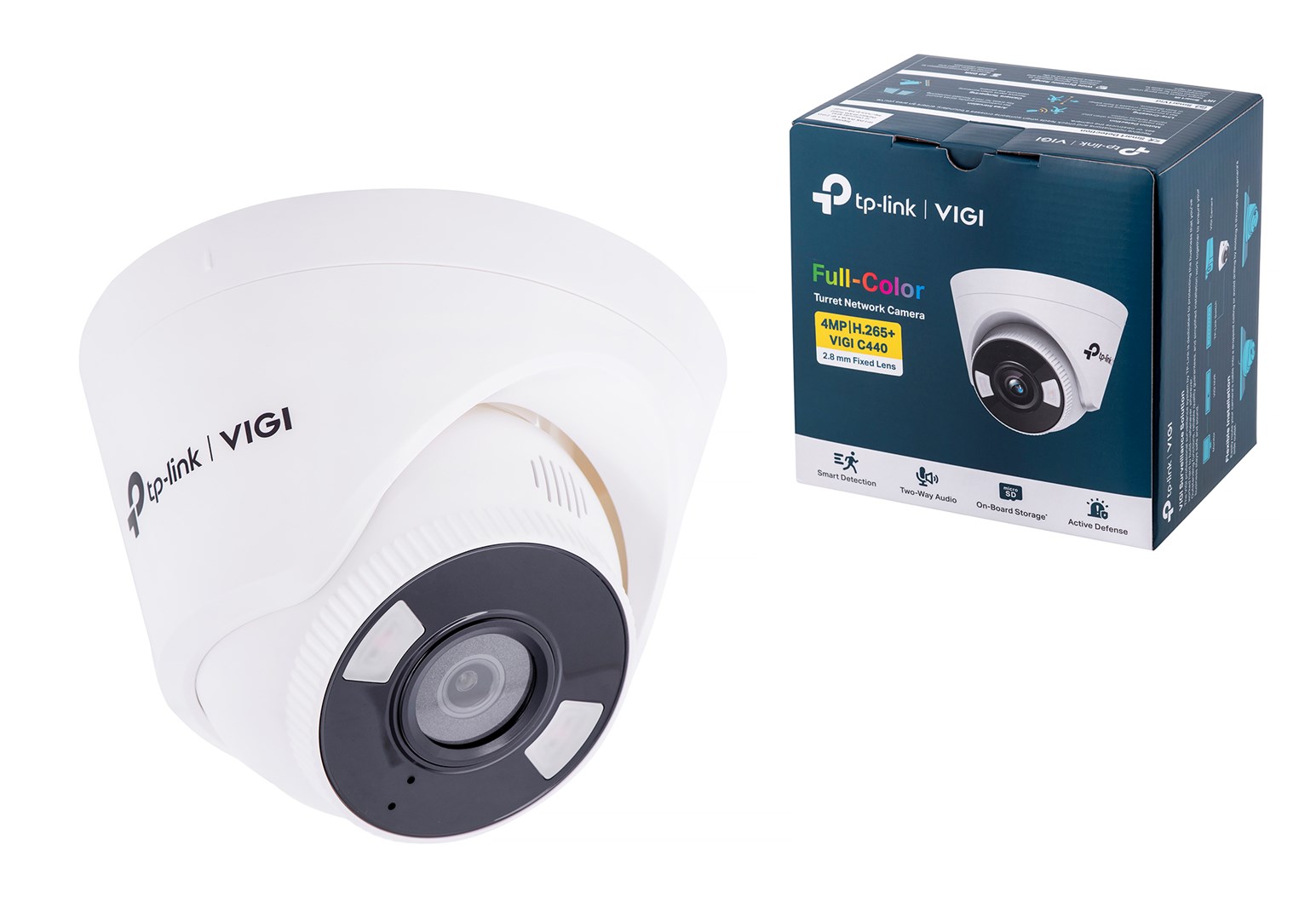 Kamerë sigurie TP-LINK TP-Link VIGI C440, 4 MP, 2560 x 1440, me mikrofon të integruar, me detektim të lëvizjes, e bardhë