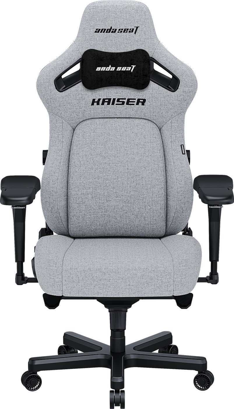 Karrige gaming AndaSeat Kaiser 4 Series XL, material linen, lumbare e integruar, gri hiri