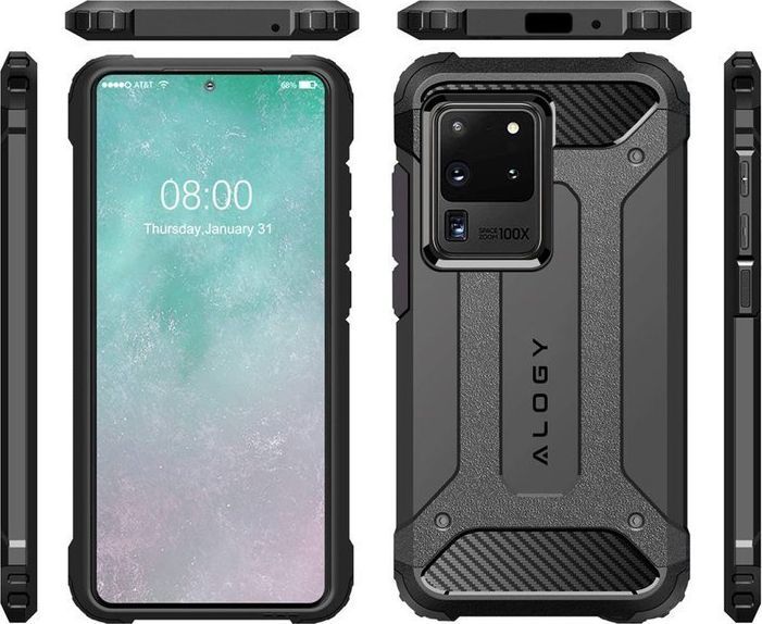 Mbrojtëse Alogy Hard Armor për Samsung Galaxy S20 Ultra, e argjendtë