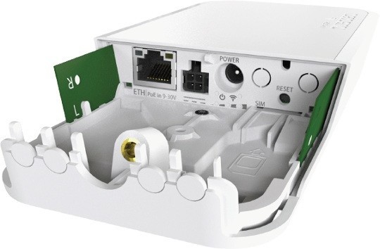 Modem Mikrotik wAP LTE Kit Outdoor AP, antenë gjithëpërfshirëse 2 dBi, 2/3/4G (LTE) 