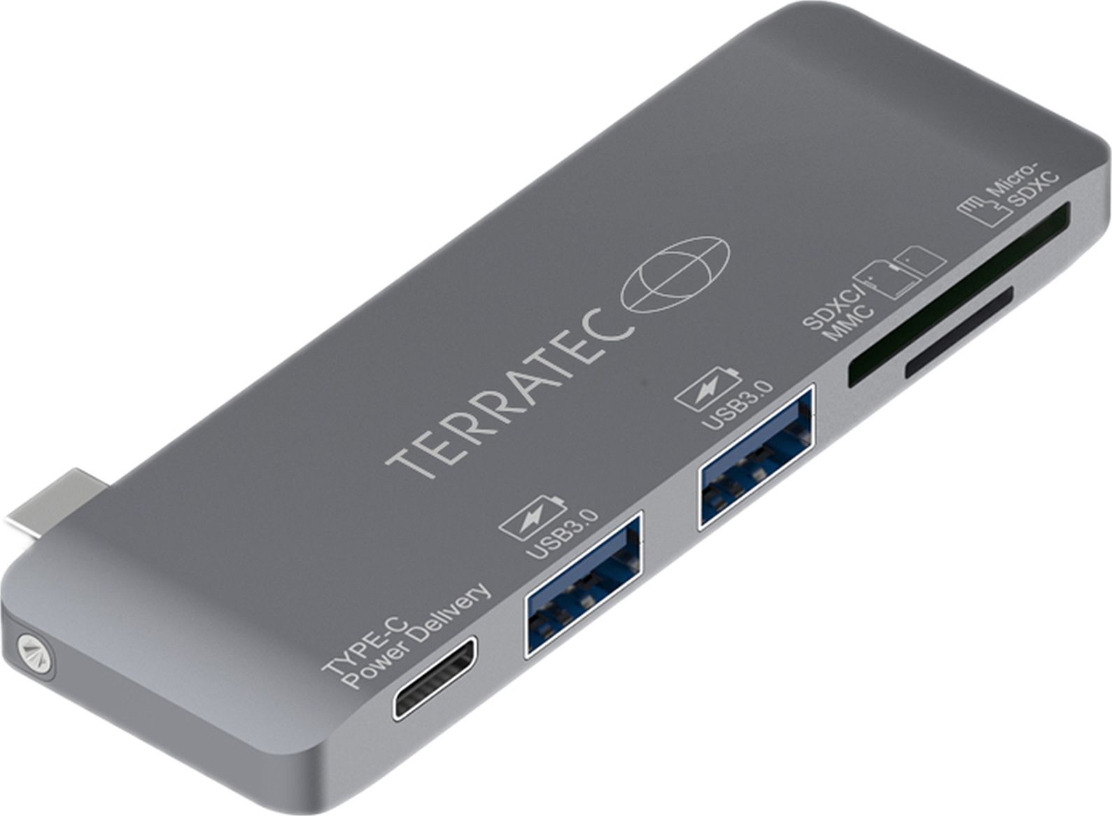 USB Hub TerraTec Connect C7 1x SD 1x USB-C PD 1x microSD + 2x USB-A 3.0 (283005)