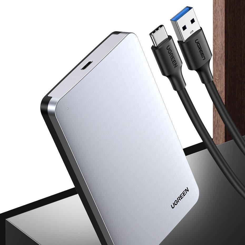 Kuti eksternale Ugreen CM300, 2.5" SATA, USB-C 3.2 Gen 2, gri